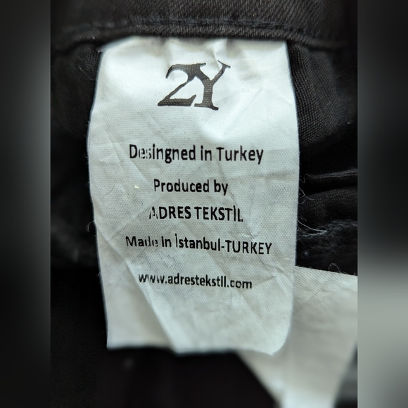 Unisex (Sz 31)Black Denim Slim/Skinny Jeans w/Serpant Snake Design & Button Fly - Picture 9 of 12